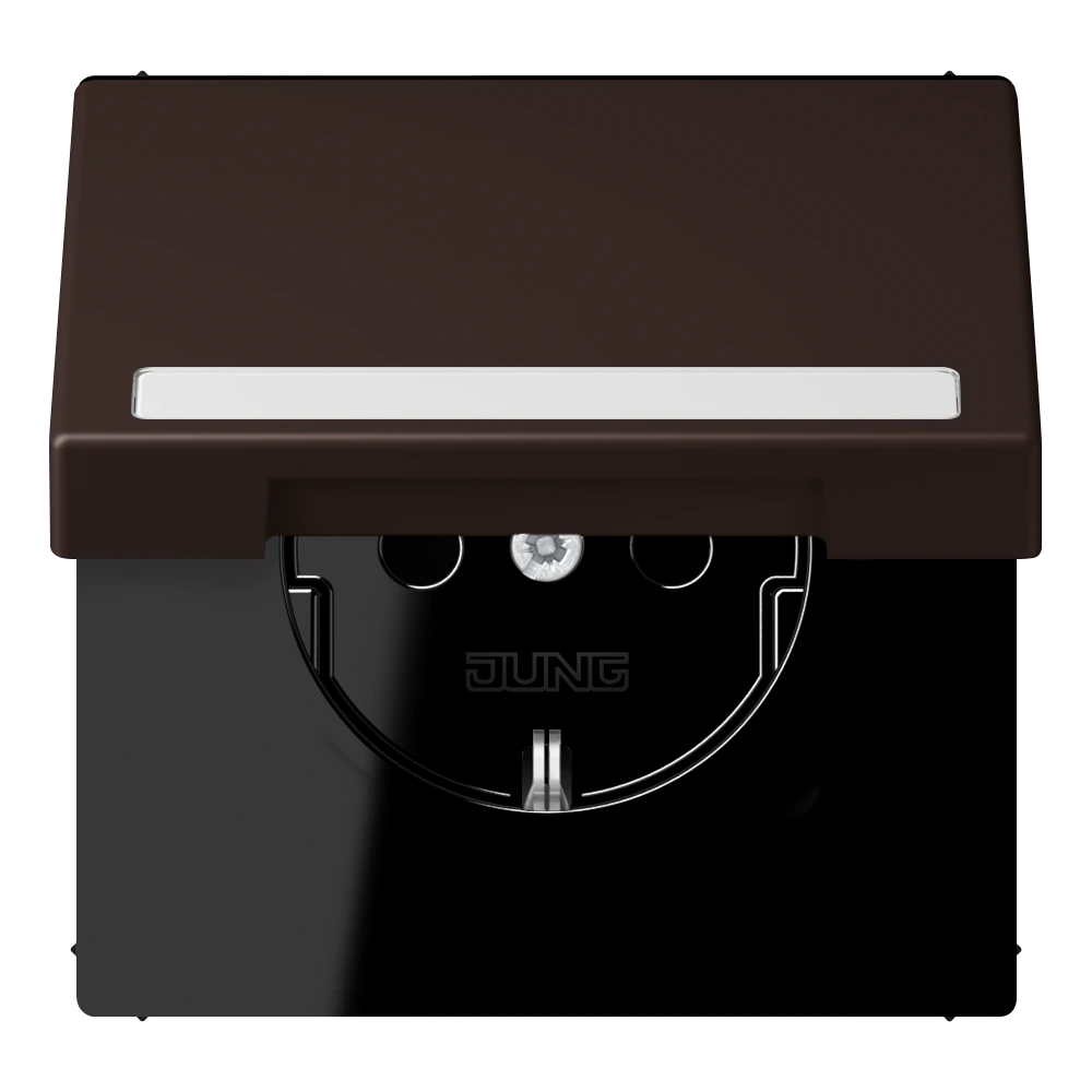 SCHUKO® socket with hinged lid and inscription field — JUNG LS 990 Le Corbusier, le corbusier 252, art. LC1520BFNAKL252