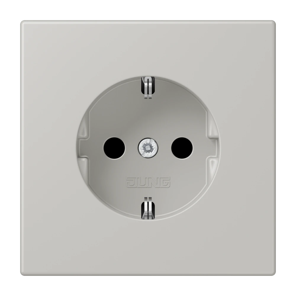 SCHUKO® socket — JUNG LS 990 Le Corbusier, Gris Clair 31, art. LC1521205