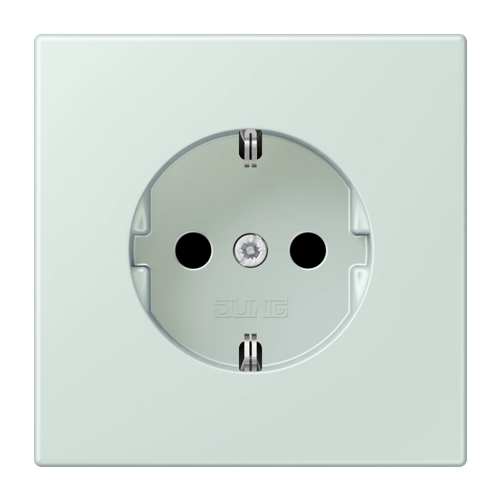 SCHUKO® socket — JUNG LS 990 Le Corbusier, Céruléen Pale, art. LC1521215