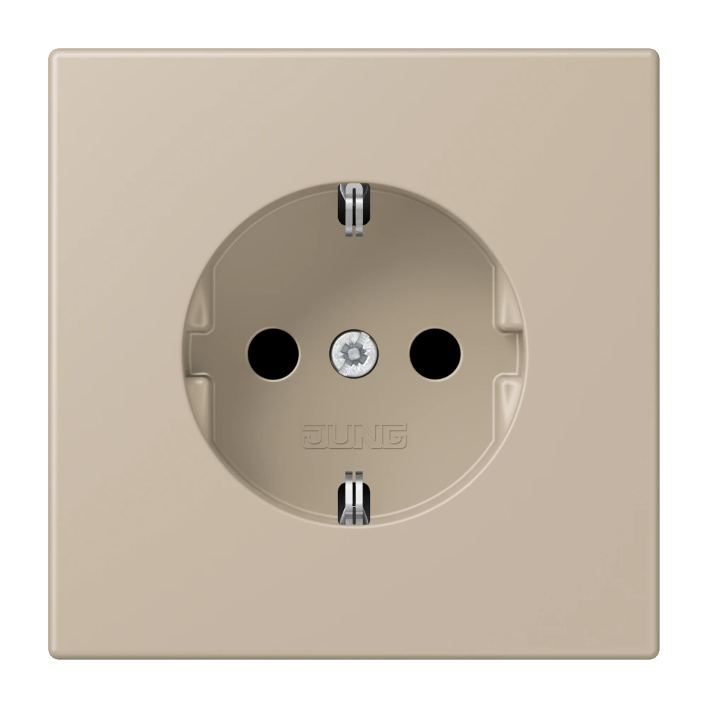 SCHUKO® socket with contact protection — JUNG LS 990 Le Corbusier, le corbusier 243, art. LC1521KI243