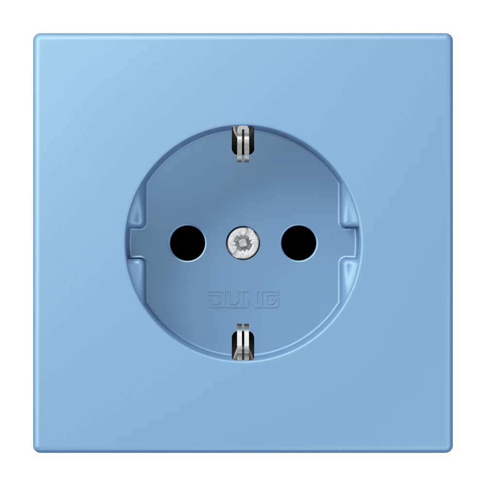 SCHUKO® socket with contact protection — JUNG LS 990 Le Corbusier, le corbusier 256, art. LC1521KI256