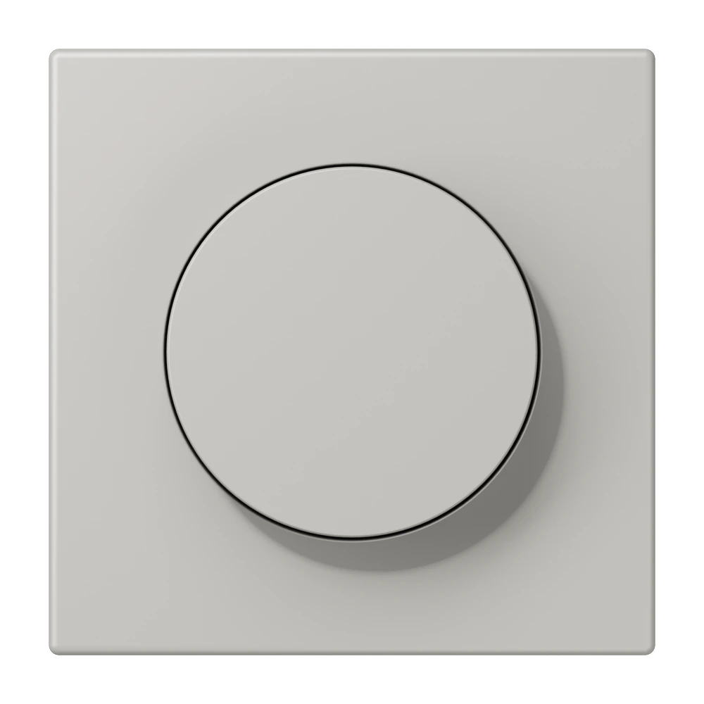 Centre plate with knob — JUNG LS 990 Le Corbusier, Gris Clair 31, art. LC1740205
