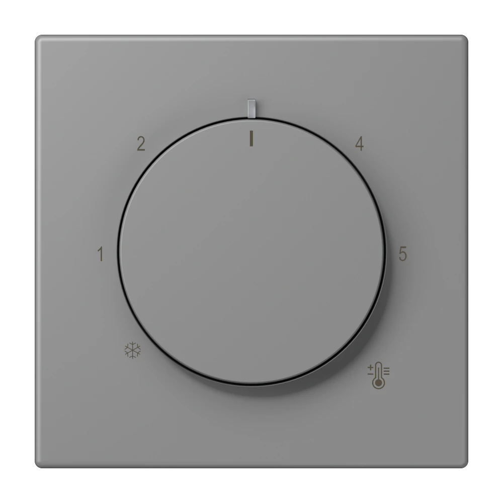 Centre plate for thermostat — JUNG LS 990 Le Corbusier, Gris 31, art. LC1749BF203