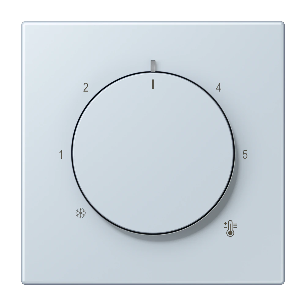 Centre plate for thermostat — JUNG LS 990 Le Corbusier, Outremer Pale, art. LC1749BF209