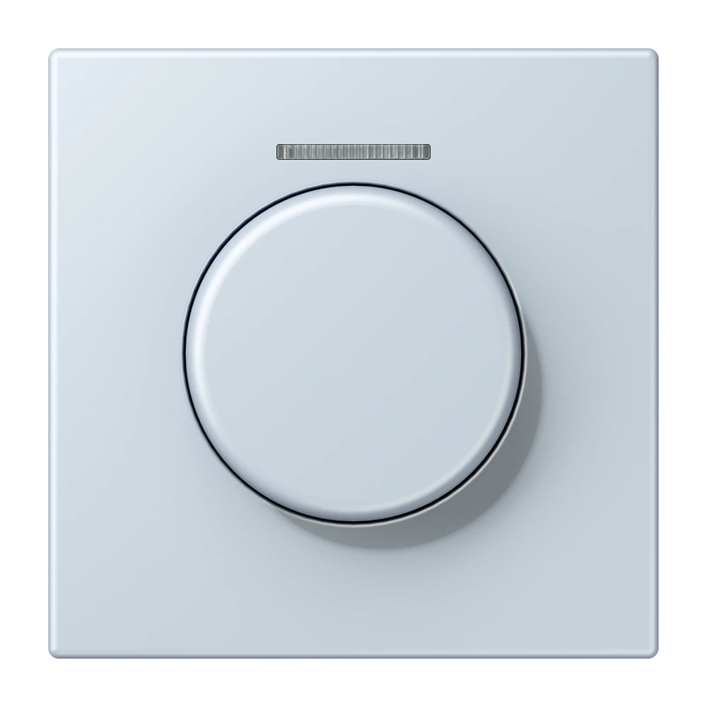 Centre plate with knob and lens for rotary sensor — JUNG LS 990 Le Corbusier, Outremer Pale, art. LC1940KO5209