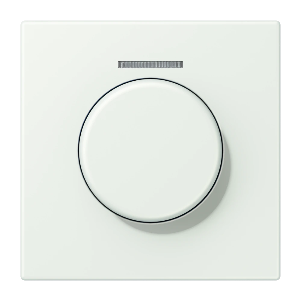 Centre plate with knob and lens for rotary sensor — JUNG LS 990 Le Corbusier, Outremer Gris, art. LC1940KO5210