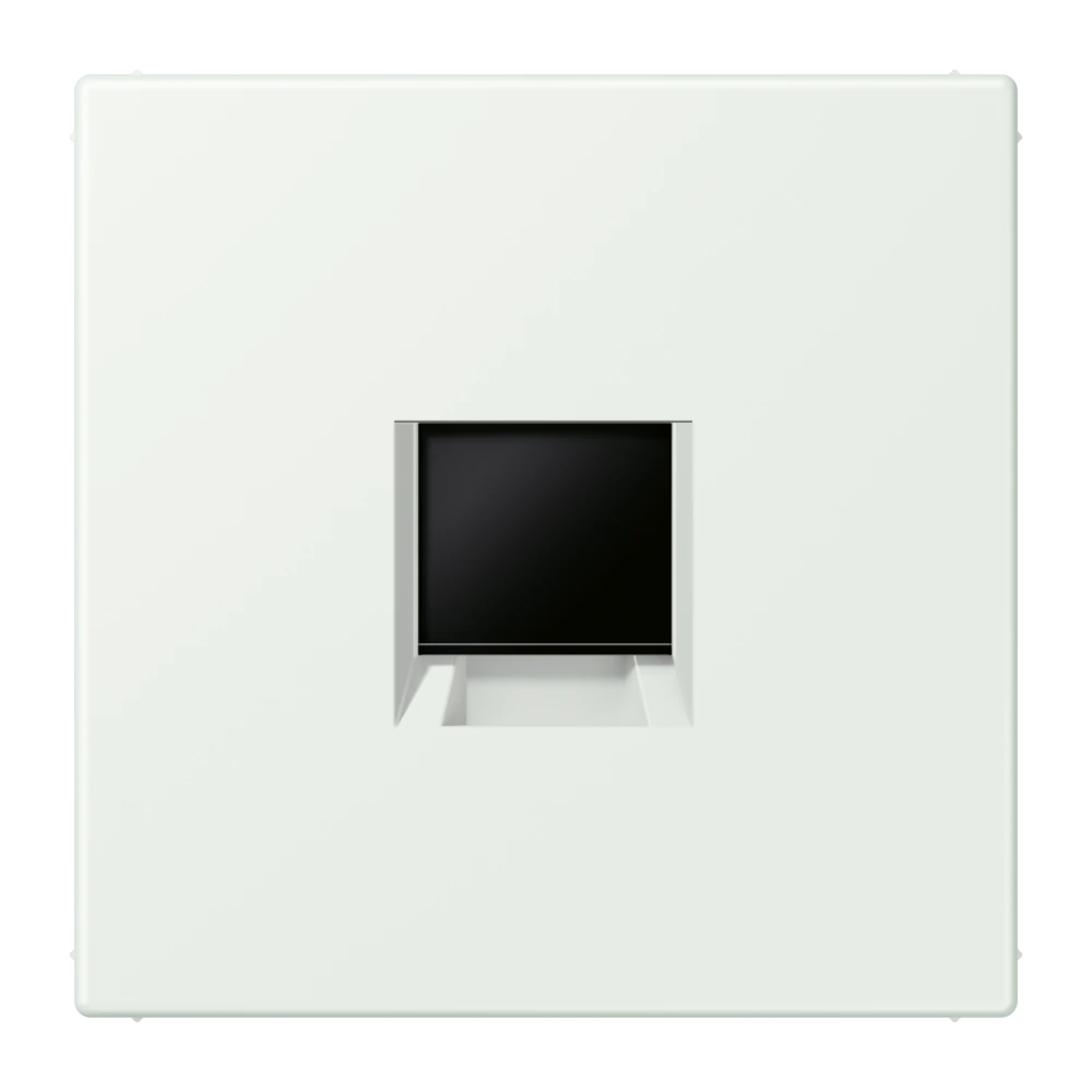 Centre plate for modular jack sockets — JUNG LS 990 Le Corbusier, Outremer Gris, art. LC1969-1WE210