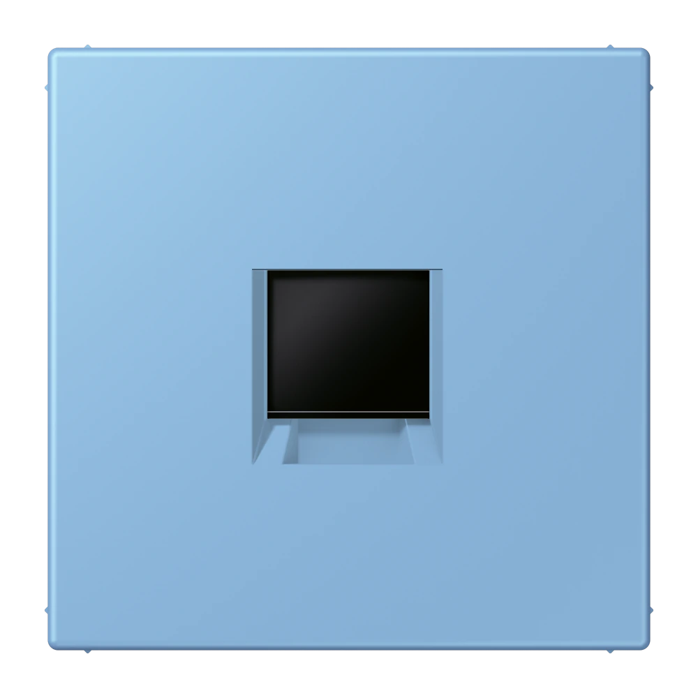 Centre plate for modular jack sockets — JUNG LS 990 Le Corbusier, le corbusier 256, art. LC1969-1WE256