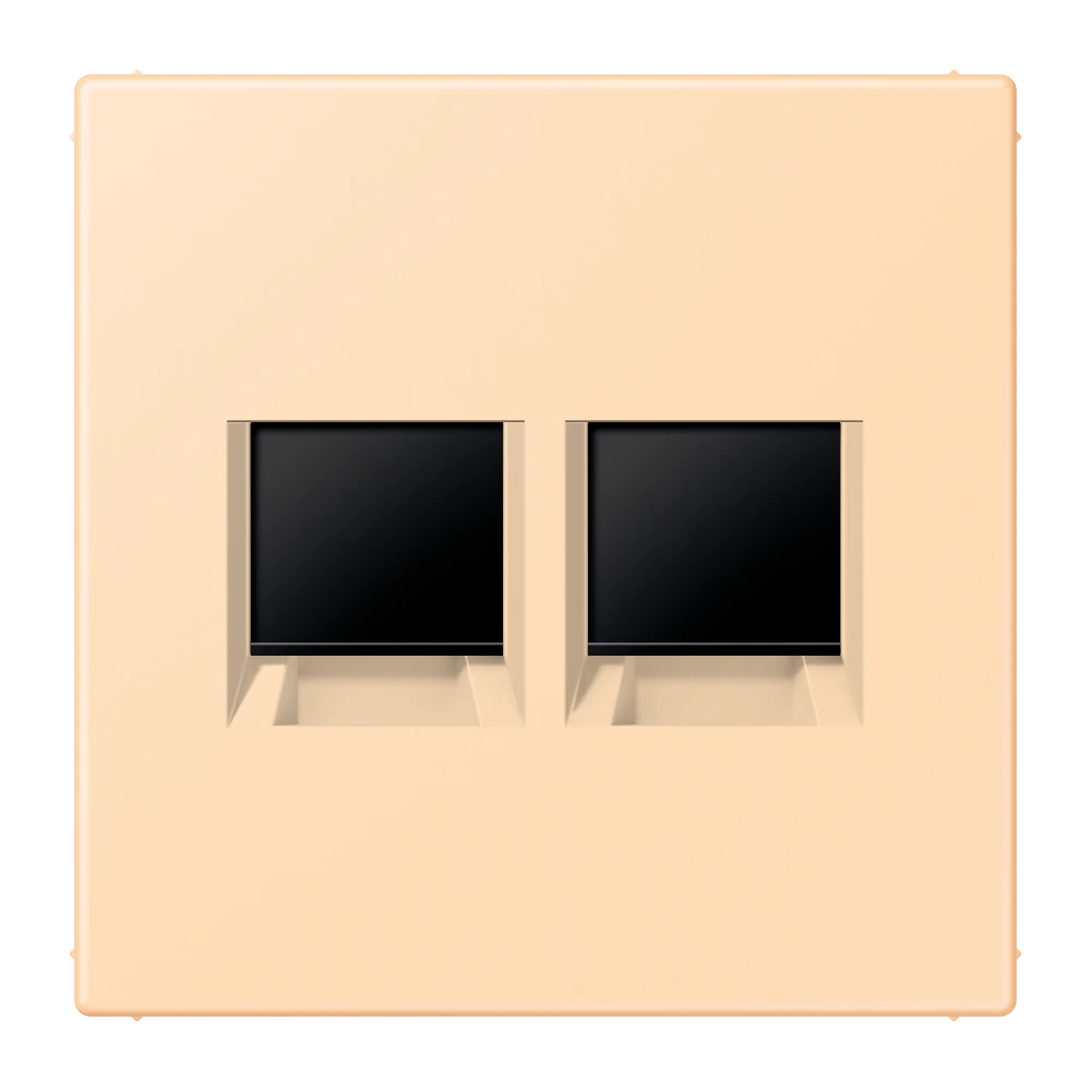 Centre plate for modular jack sockets — JUNG LS 990 Le Corbusier, le corbusier 223, art. LC1969-2WE223