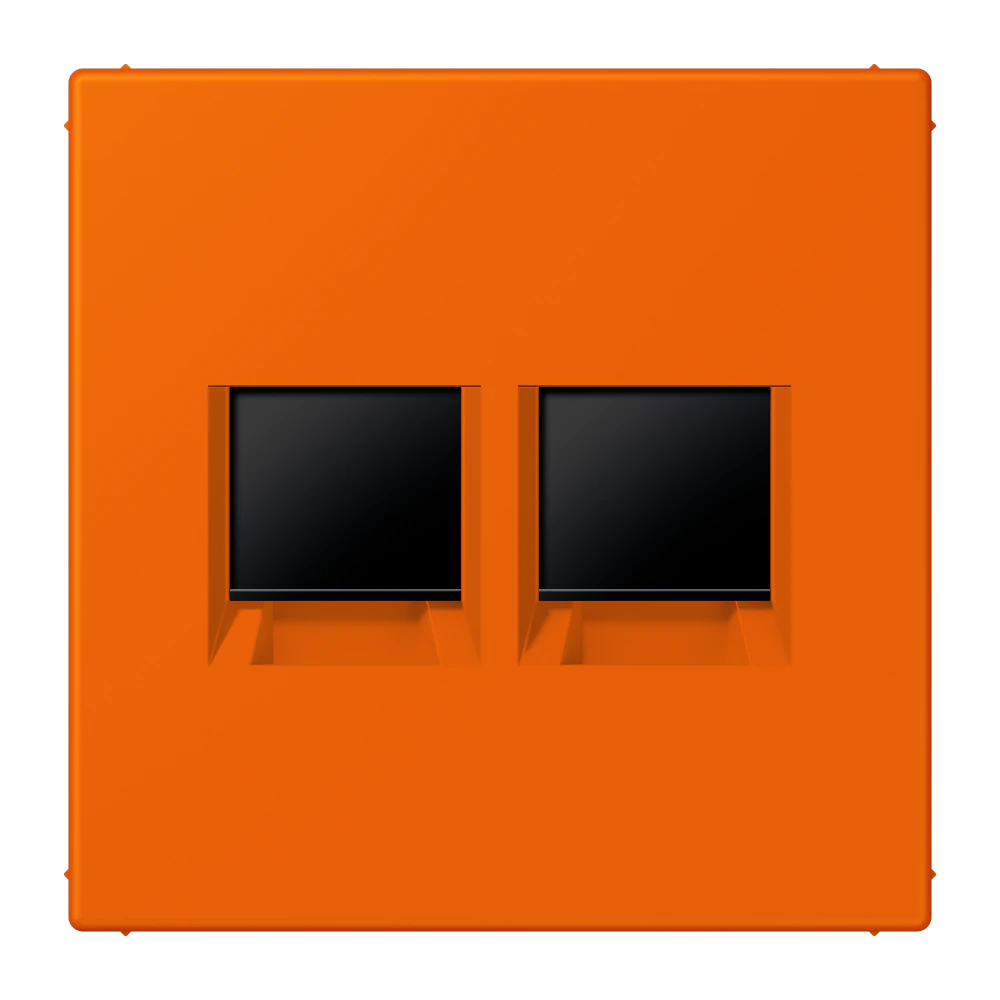 Centre plate for modular jack sockets — JUNG LS 990 Le Corbusier, le corbusier 224, art. LC1969-2WE224