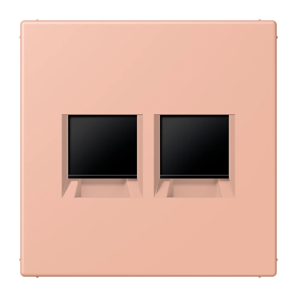 Centre plate for modular jack sockets — JUNG LS 990 Le Corbusier, le corbusier 231, art. LC1969-2WE231