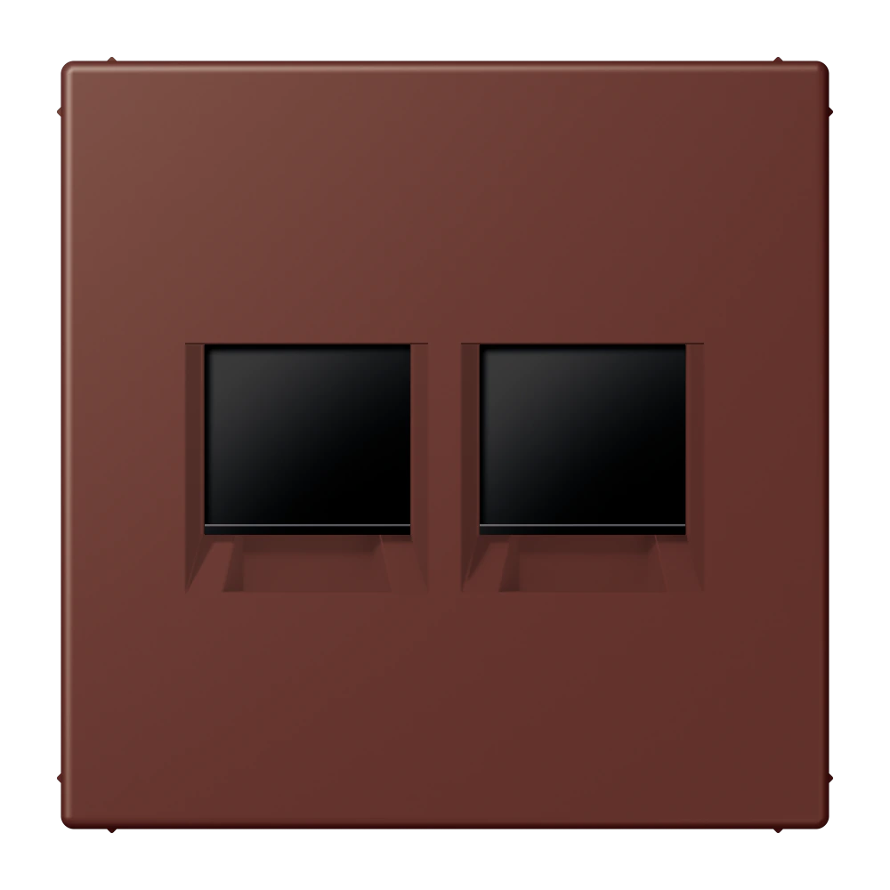 Centre plate for modular jack sockets — JUNG LS 990 Le Corbusier, le corbusier 235, art. LC1969-2WE235