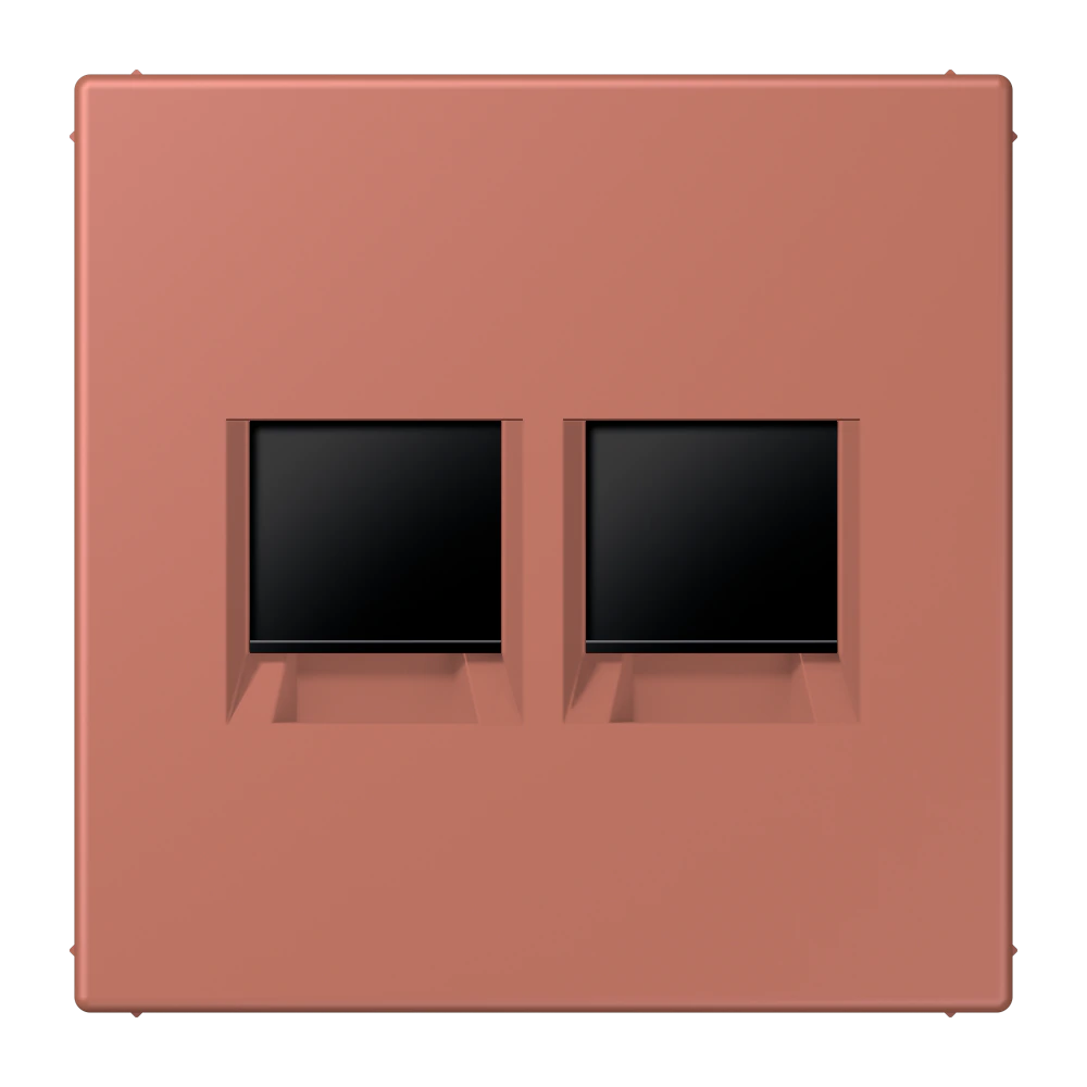 Centre plate for modular jack sockets — JUNG LS 990 Le Corbusier, le corbusier 236, art. LC1969-2WE236