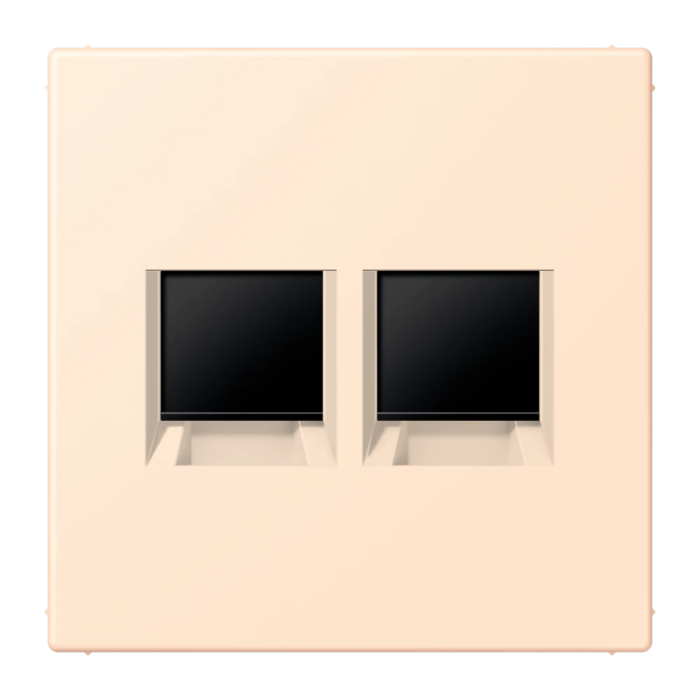 Centre plate for modular jack sockets — JUNG LS 990 Le Corbusier, le corbusier 238, art. LC1969-2WE238