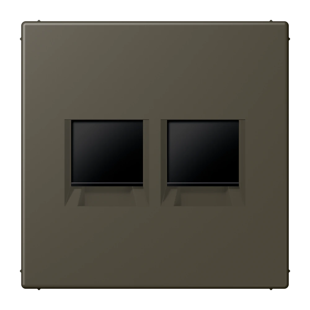Centre plate for modular jack sockets — JUNG LS 990 Le Corbusier, le corbusier 241, art. LC1969-2WE241