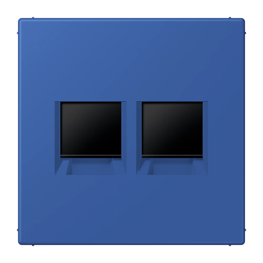 Centre plate for modular jack sockets — JUNG LS 990 Le Corbusier, le corbusier 253, art. LC1969-2WE253