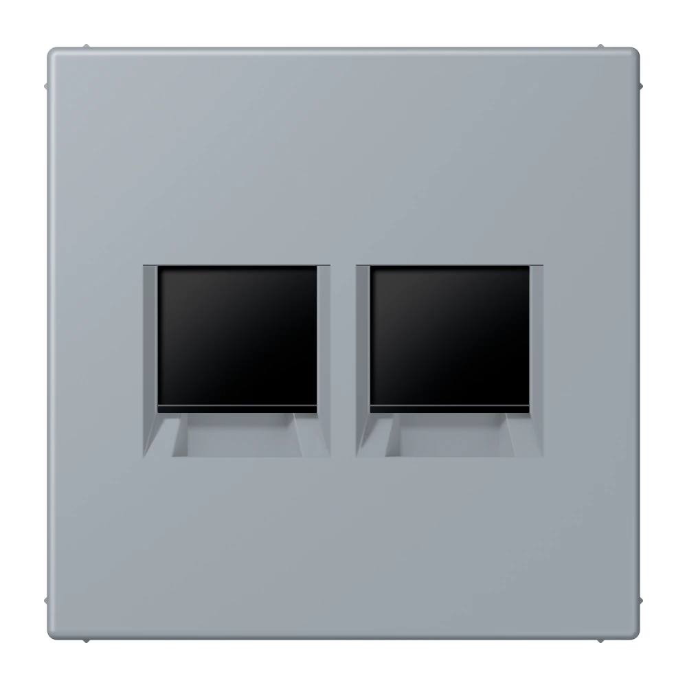 Centre plate for modular jack sockets — JUNG LS 990 Le Corbusier, le corbusier 257, art. LC1969-2WE257