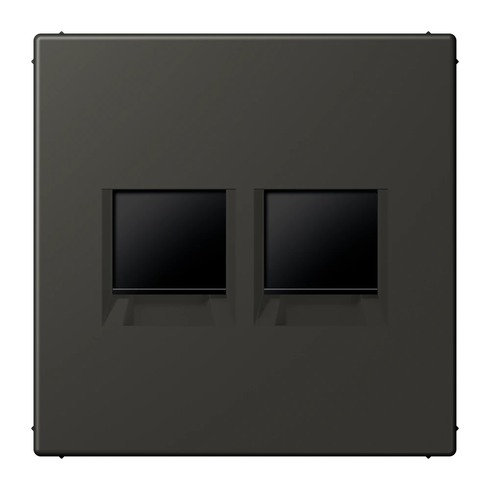 Centre plate for modular jack sockets — JUNG LS 990 Le Corbusier, le corbusier 259, art. LC1969-2WE259