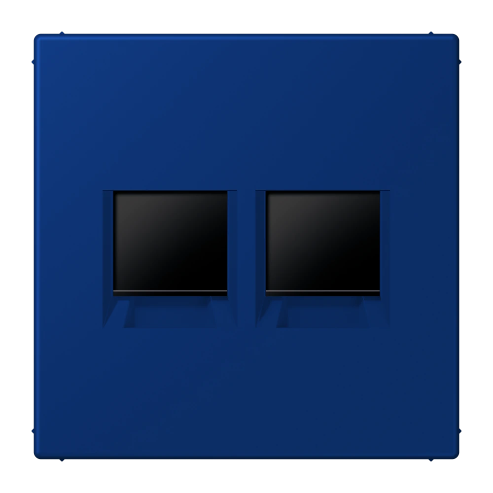 Centre plate for modular jack sockets — JUNG LS 990 Le Corbusier, le corbusier 261, art. LC1969-2WE261