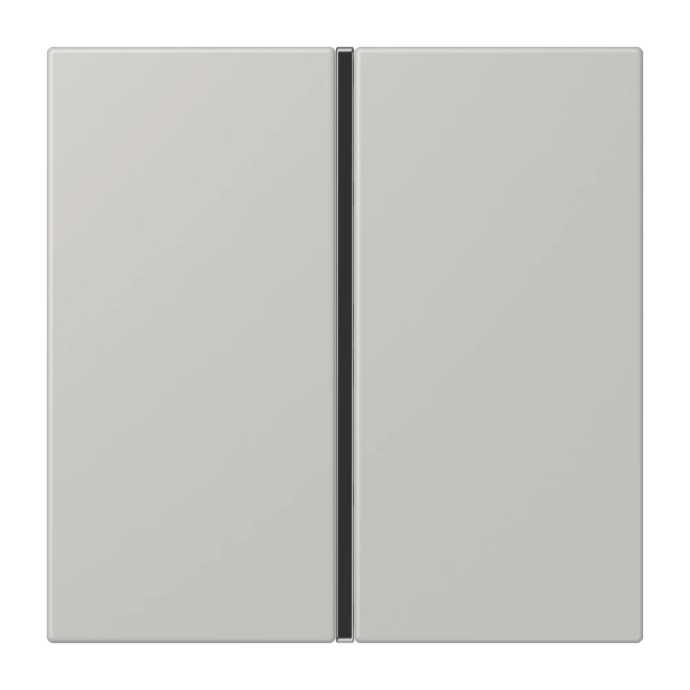 Cover kit 1-gang, complete — JUNG LS 990 Le Corbusier, Gris Clair 31, art. LC401TSA205
