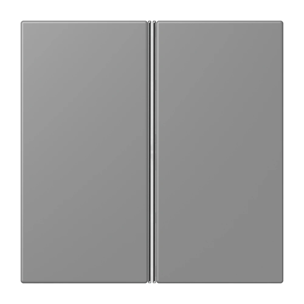 Cover kit 2-gang, complete — JUNG LS 990 Le Corbusier, Gris 31, art. LC402TSA203