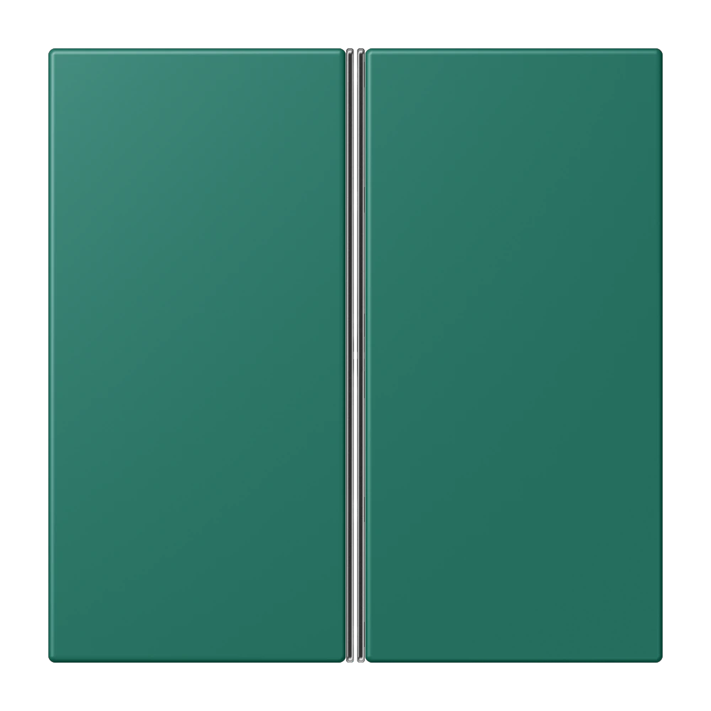 Cover kit 2-gang, complete — JUNG LS 990 Le Corbusier, Vert Anglais, art. LC402TSA216