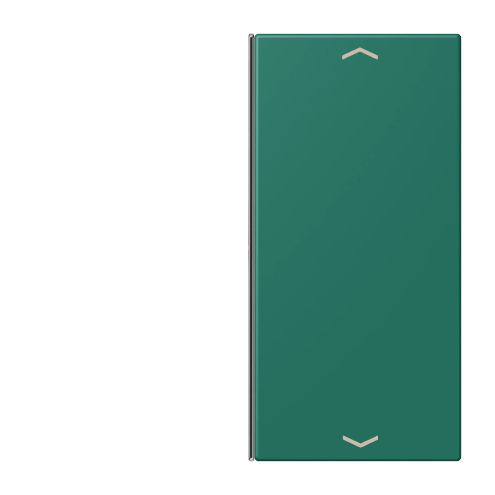 Cover 2-gang with symbols — JUNG LS 990 Le Corbusier, Vert Anglais, art. LC402TSAP216