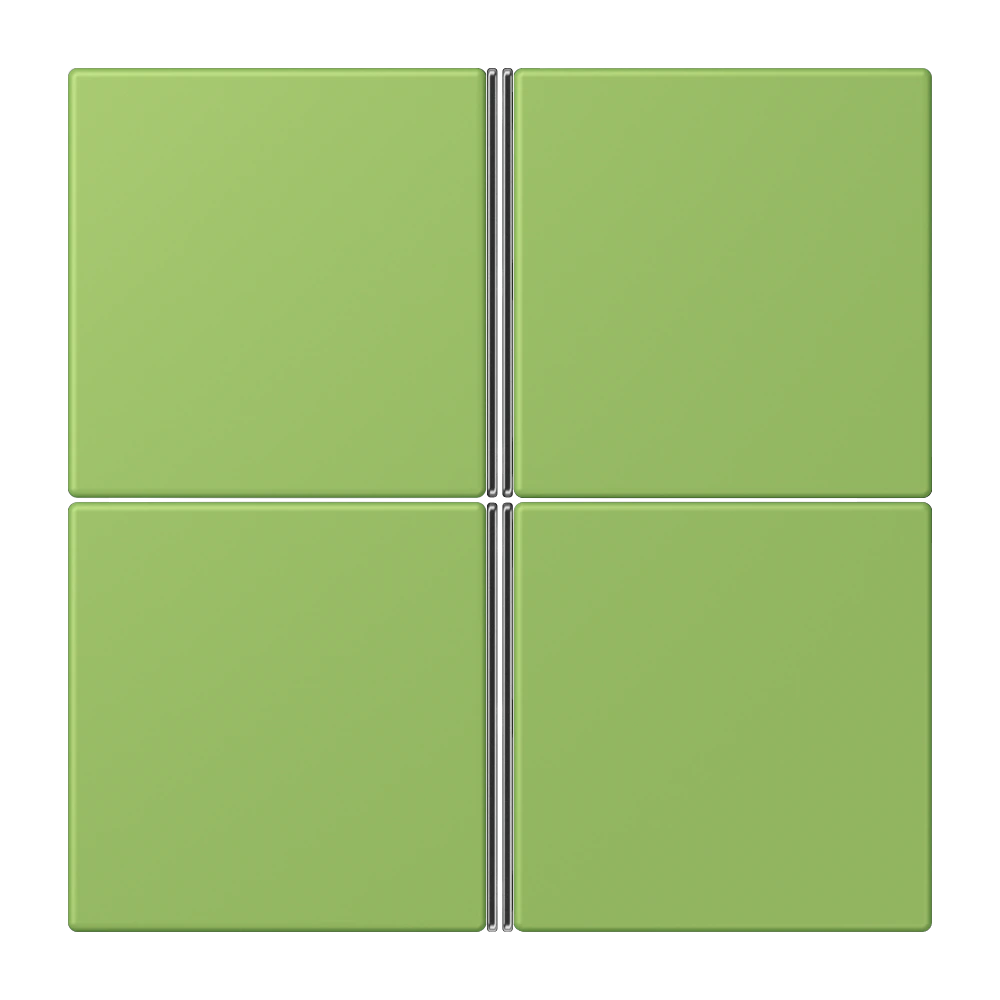 Cover kit 4-gang, complete — JUNG LS 990 Le Corbusier, Vert 31, art. LC404TSA220