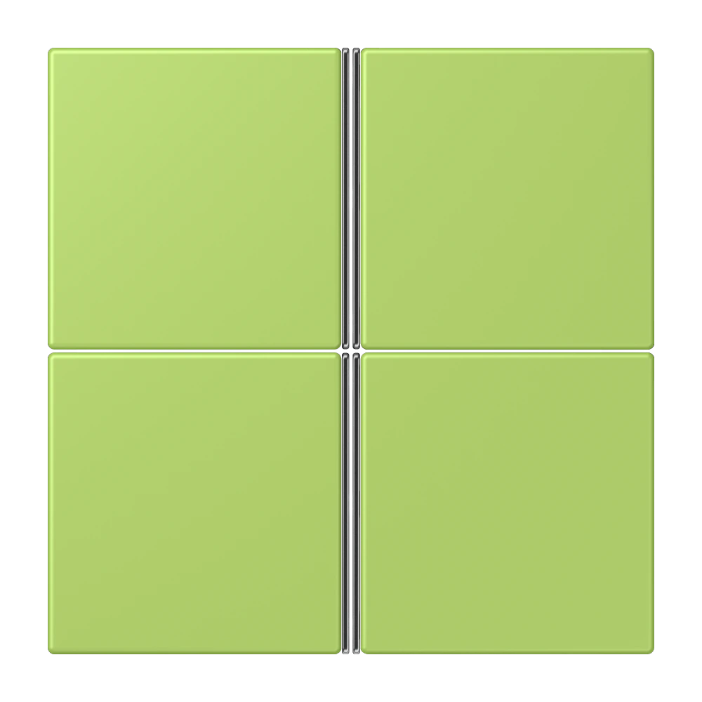 Cover kit 4-gang, complete — JUNG LS 990 Le Corbusier, le corbusier 221, art. LC404TSA221