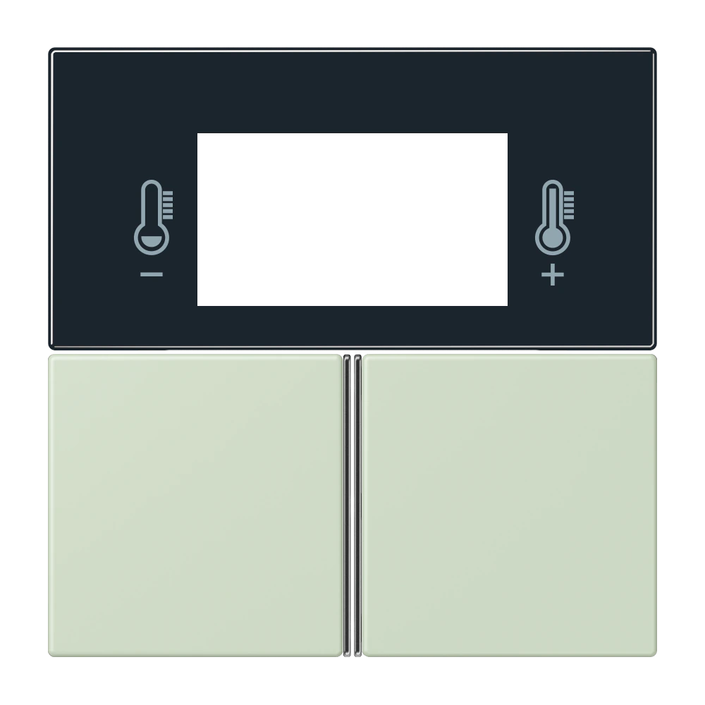 Cover kit for room controller display module, complete — JUNG LS 990 Le Corbusier, Vert Anglâis Pale, art. LC4093TSA218