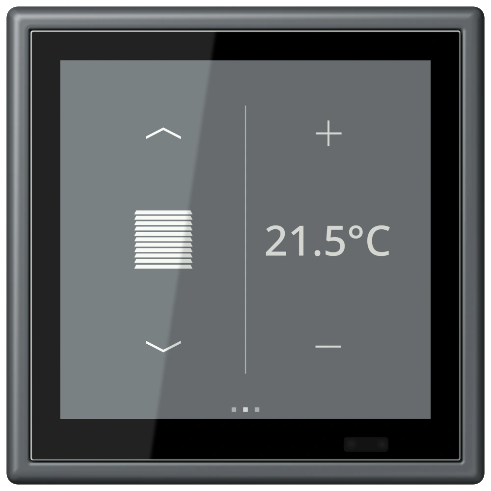 KNX комнатный контроллер LS TOUCH — JUNG LS 990 Le Corbusier, Gris Foncé 31, арт. LC459D1S202