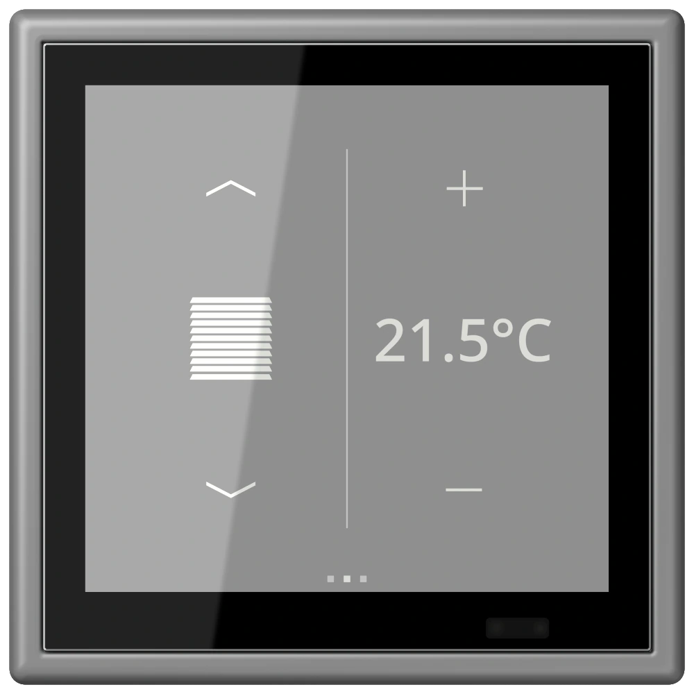 KNX room controller LS TOUCH — JUNG LS 990 Le Corbusier, Gris 31, art. LC459D1S203