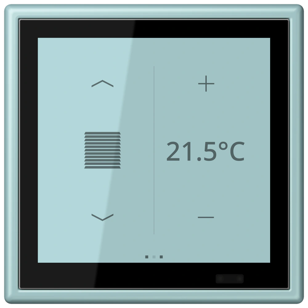KNX комнатный контроллер LS TOUCH — JUNG LS 990 Le Corbusier, Céruléen Clair, арт. LC459D1S214
