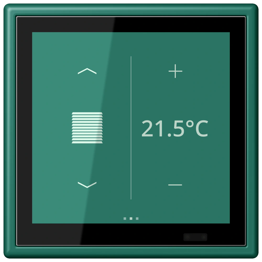 KNX room controller LS TOUCH — JUNG LS 990 Le Corbusier, Vert Anglais, art. LC459D1S216