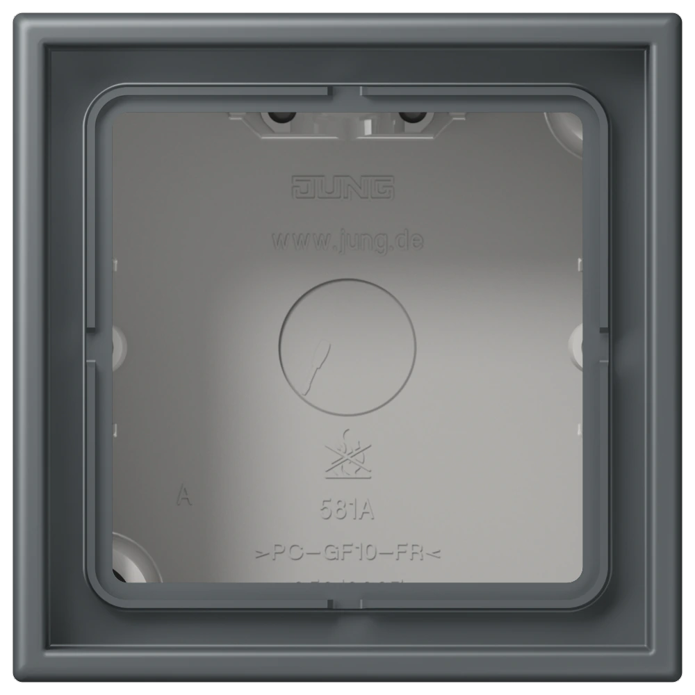 Surface cap, 1-gang — JUNG LS CUBE, Gris Fonc 31, art. LC581A202