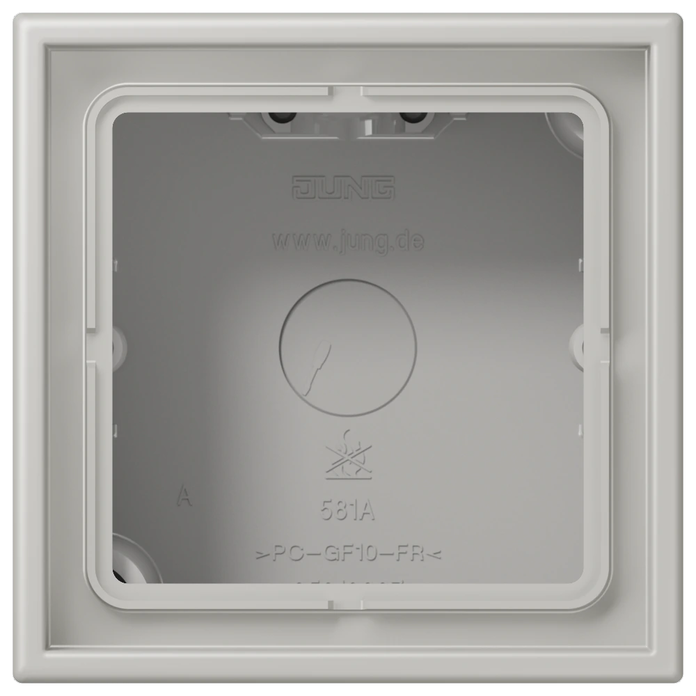 Surface cap, 1-gang — JUNG LS CUBE, Gris Clair 31, art. LC581A205