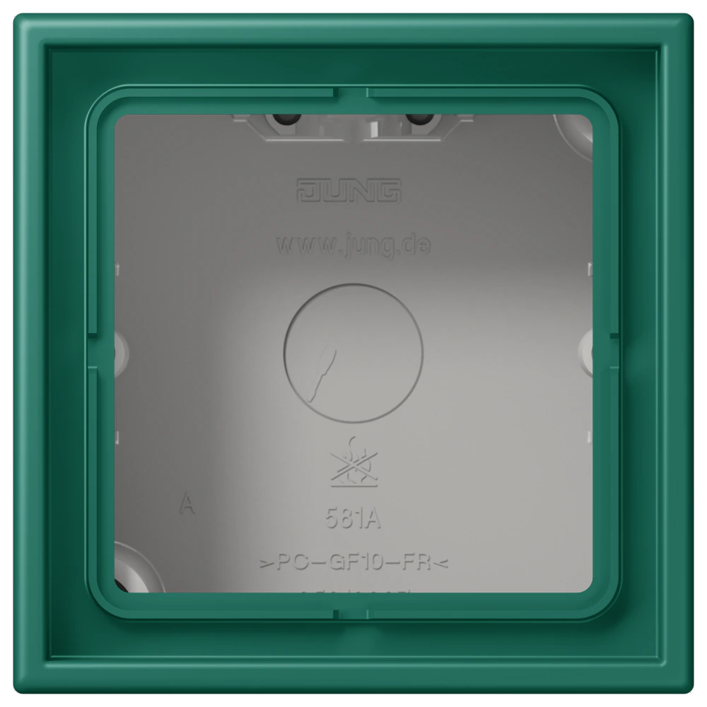 Surface cap, 1-gang — JUNG LS CUBE, Vert Anglais, art. LC581A216