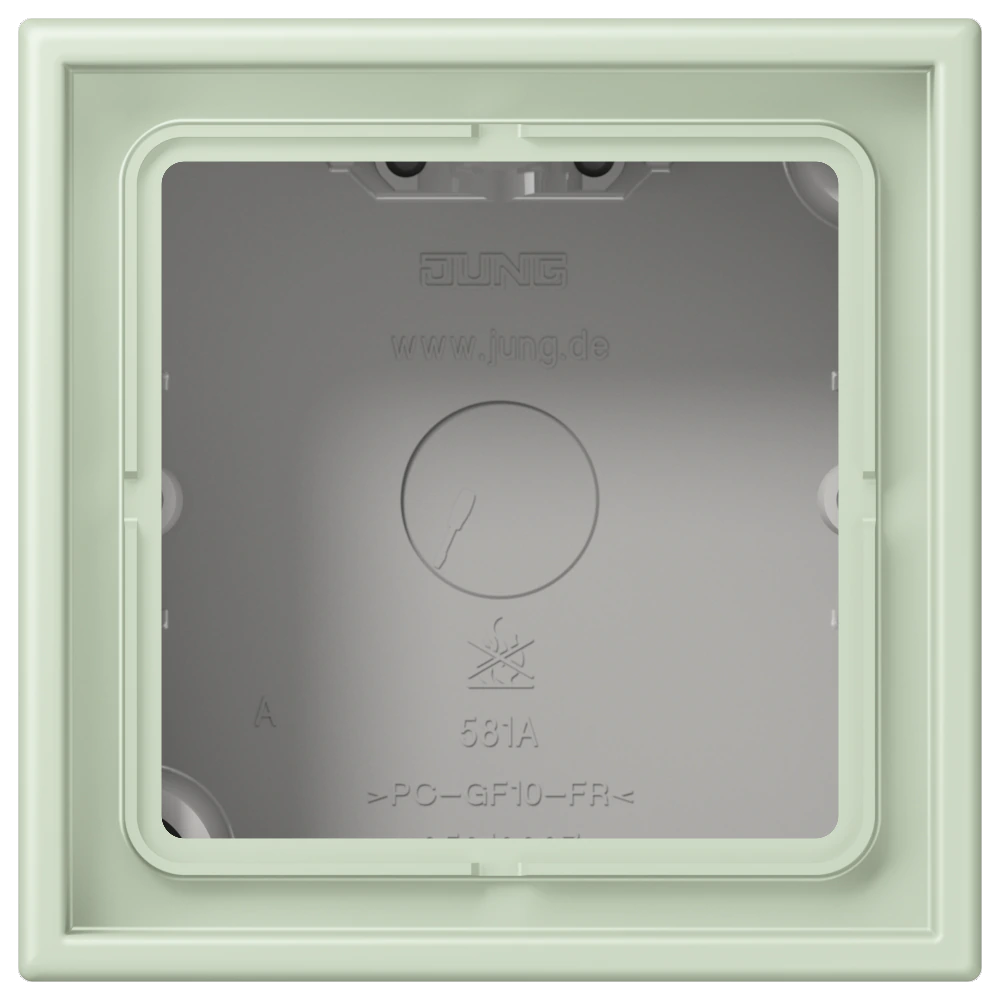 Surface cap, 1-gang — JUNG LS CUBE, Vert Angl Is Pale, art. LC581A218