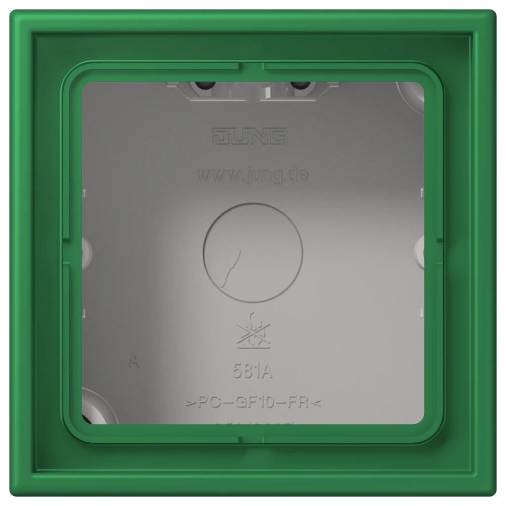 Surface cap, 1-gang — JUNG LS CUBE, Vert Fonc, art. LC581A219