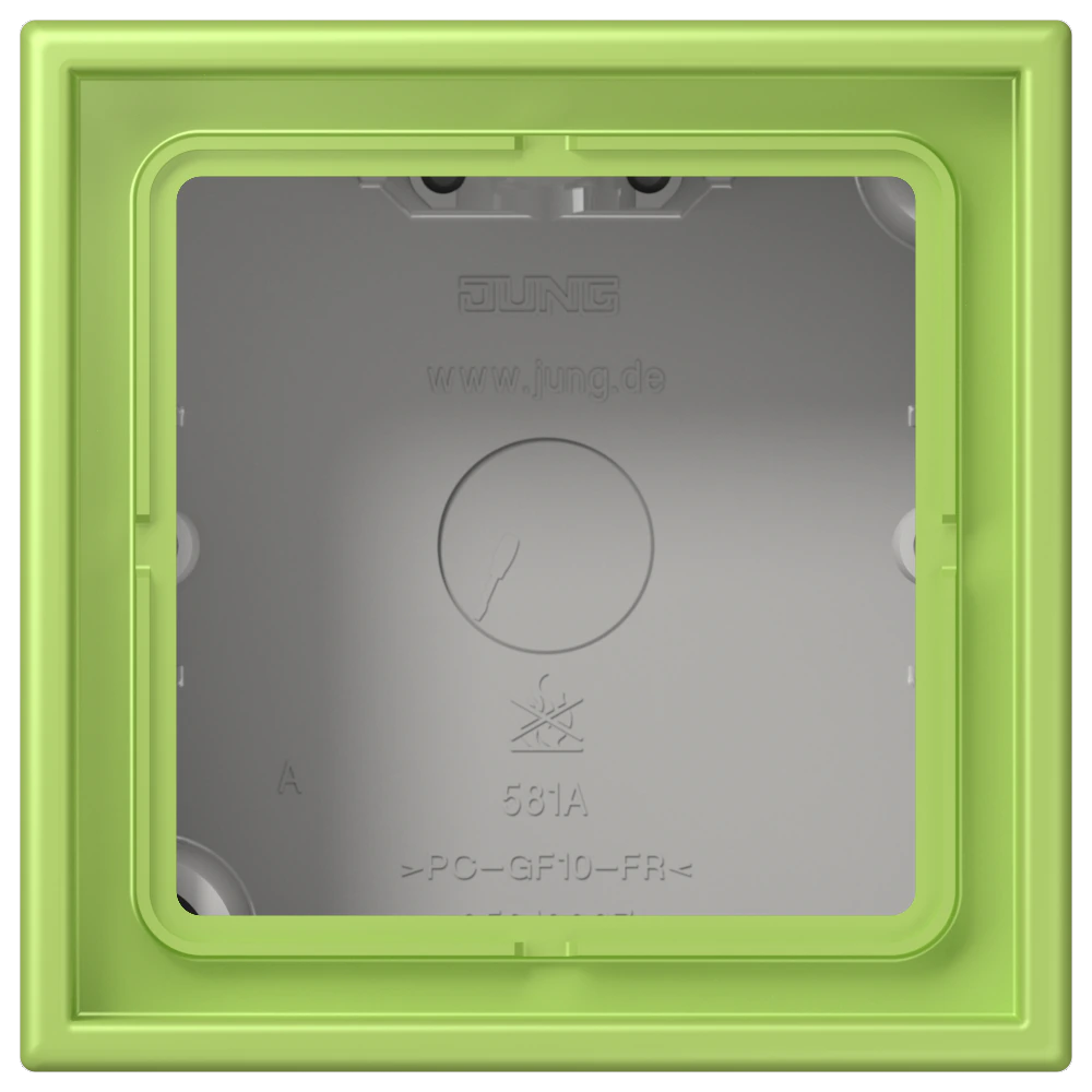 Surface cap, 1-gang — JUNG LS CUBE, Vert Clair, art. LC581A221
