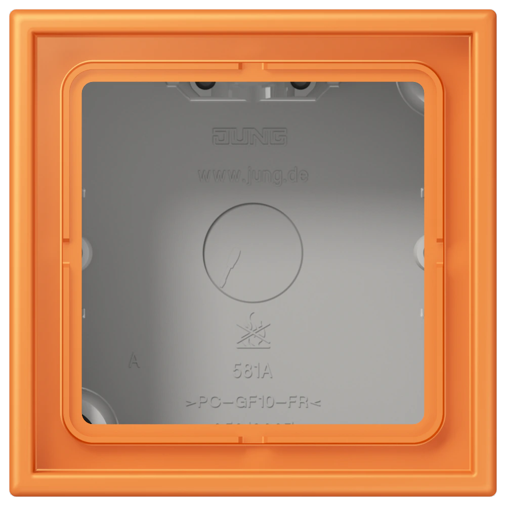 Surface cap, 1-gang — JUNG LS CUBE, Orange Clair, art. LC581A225
