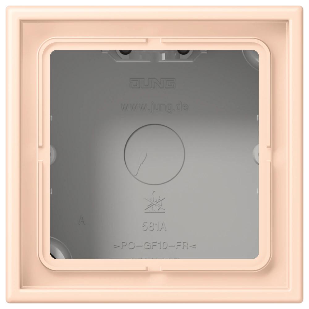 Surface cap, 1-gang — JUNG LS CUBE, Rose P Le, art. LC581A228