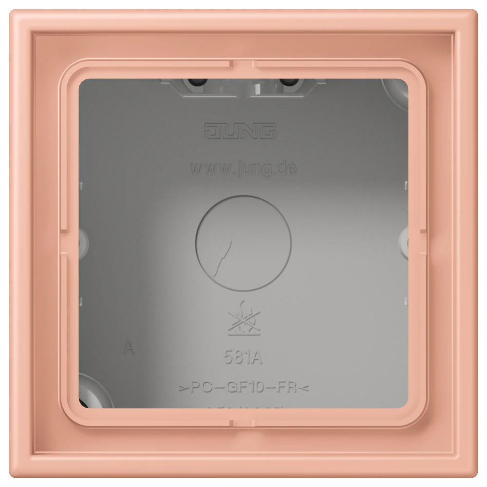 Surface cap, 1-gang — JUNG LS CUBE, Rose Clair, art. LC581A231