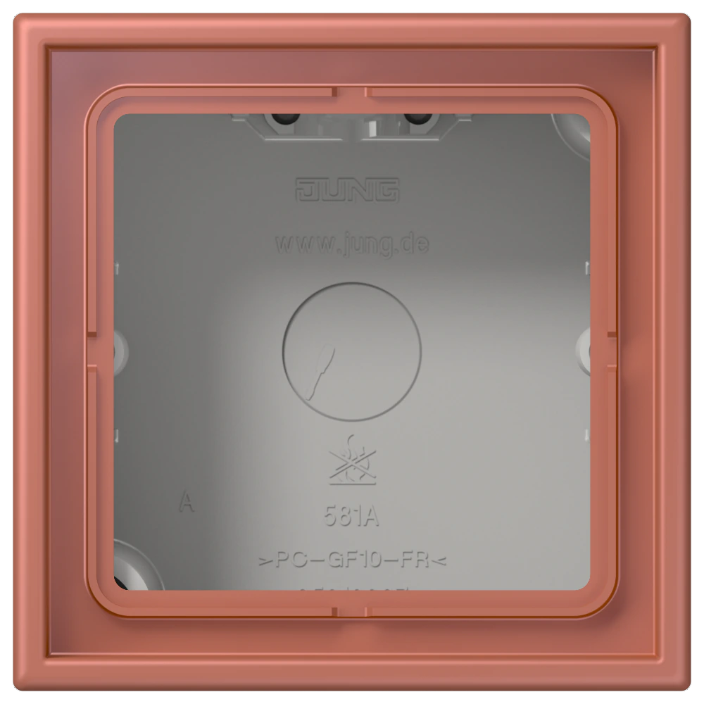 Surface cap, 1-gang — JUNG LS CUBE, Terre Sienne Brique, art. LC581A236