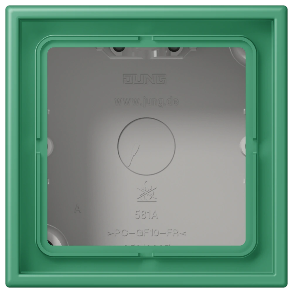Surface cap, 1-gang — JUNG LS CUBE, Vert 59, art. LC581A250