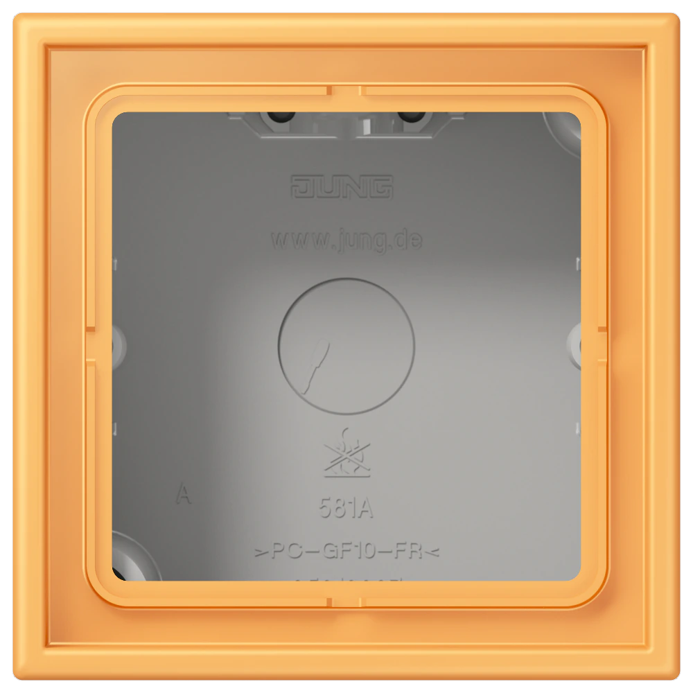 Surface cap, 1-gang — JUNG LS CUBE, Ocre Jaune Clair, art. LC581A254