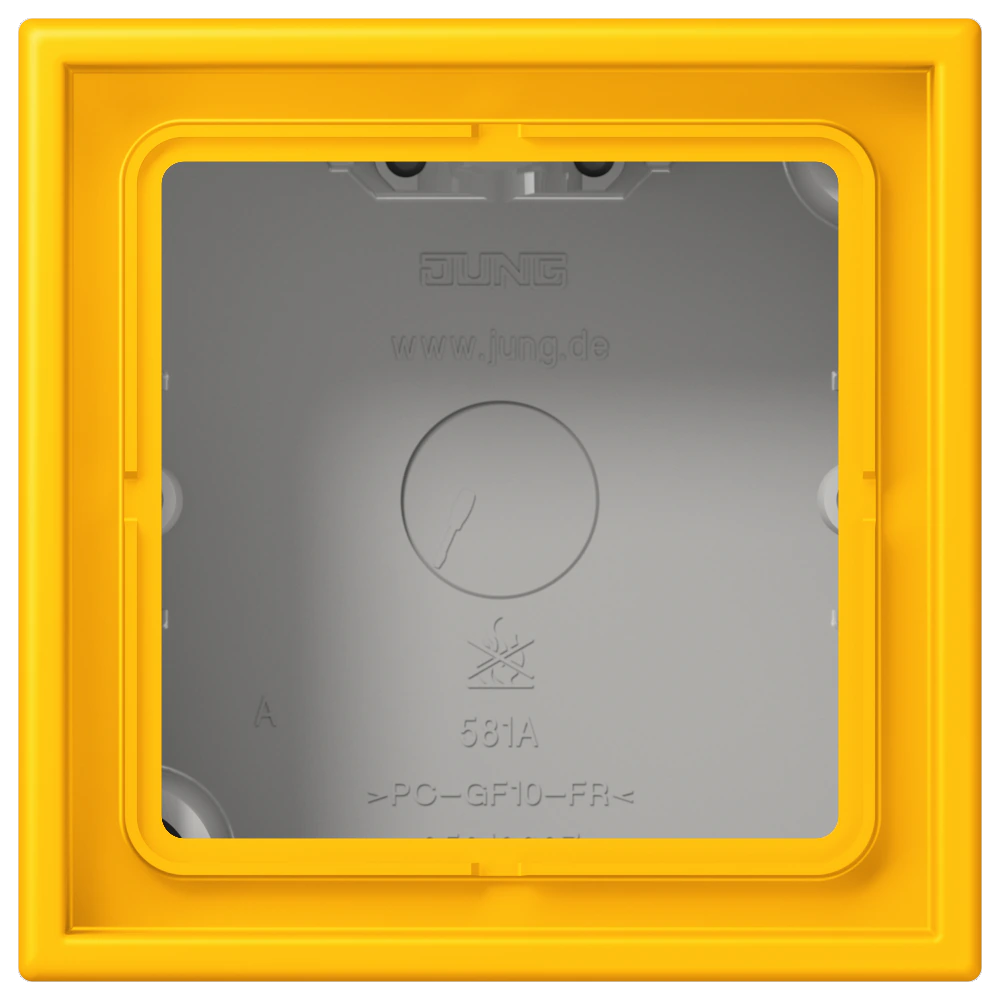 Surface cap, 1-gang — JUNG LS CUBE, Le Jaune Vif, art. LC581A263