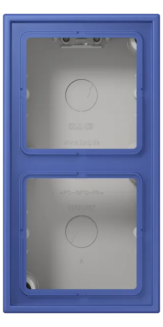 Накладка 2-постовая, LS CUBE, дюропласт лак., bleu outremer 31 (32020), верт. и гориз. установка