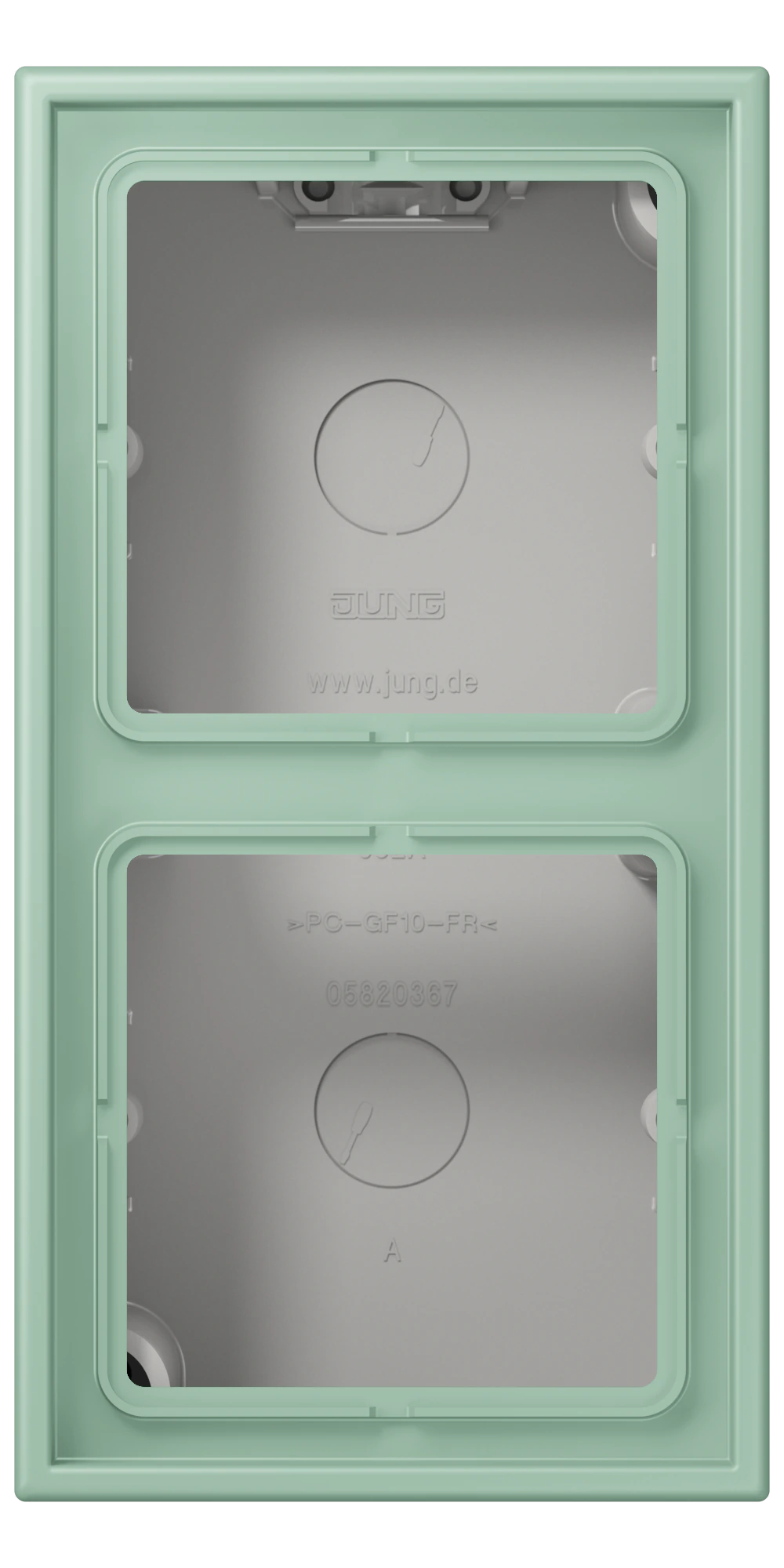 Surface cap, 2-gang — JUNG LS CUBE, Vert Anglais Clair, art. LC582A217