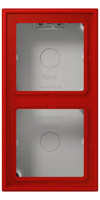 Накладка 2-постовая, LS CUBE, дюропласт лак., rouge vermillon 31 (32090), верт. и гориз. установка